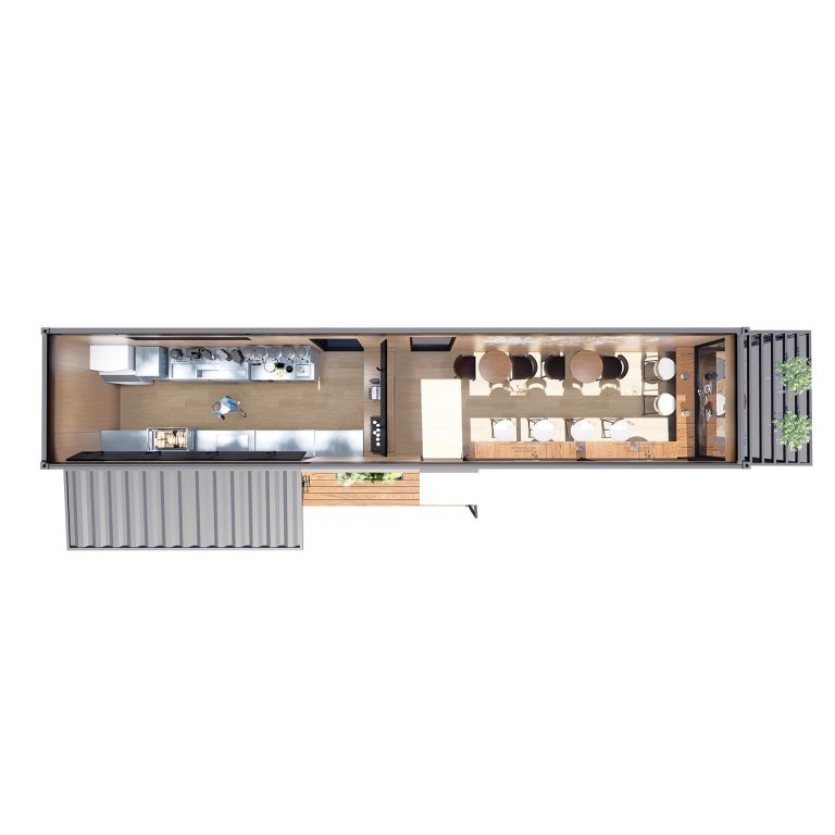 40-foot standard container cafe