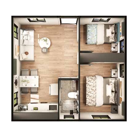 20-foot expandable container house layout