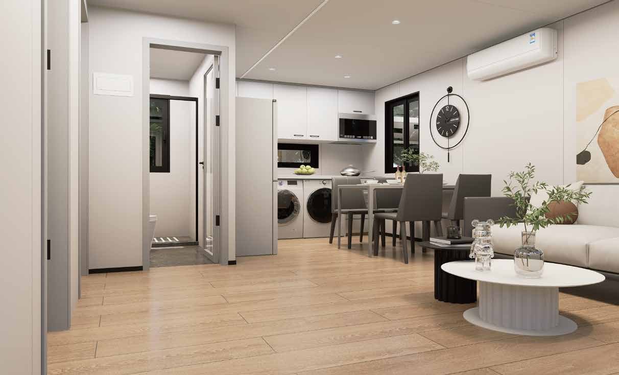 20-foot expandable container house living room