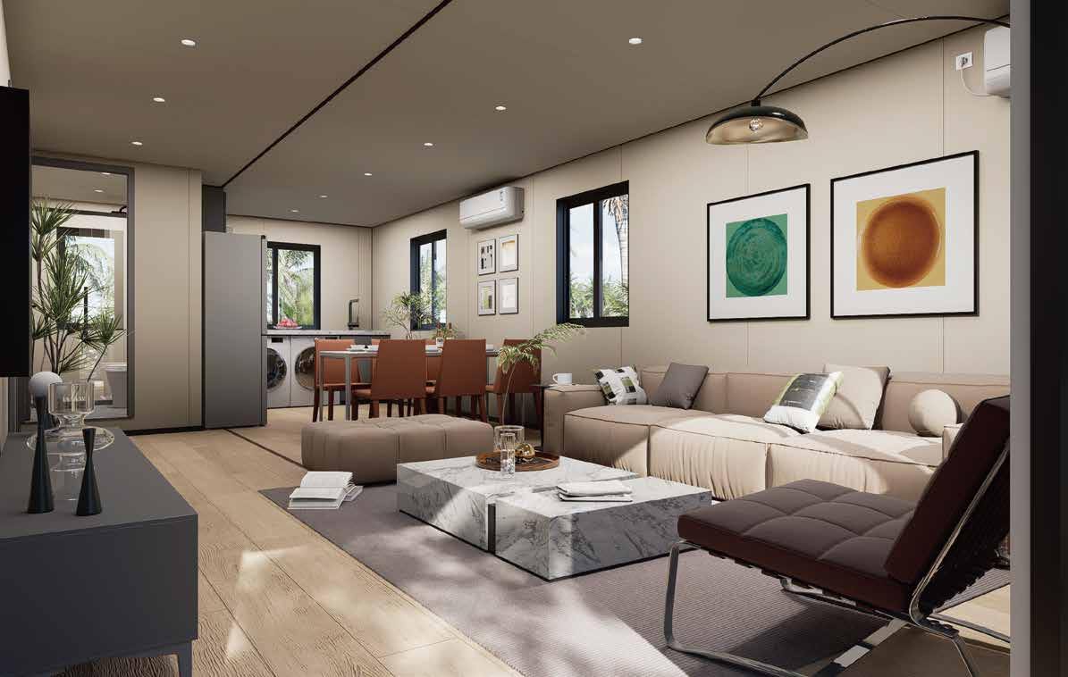 expandable container house living room