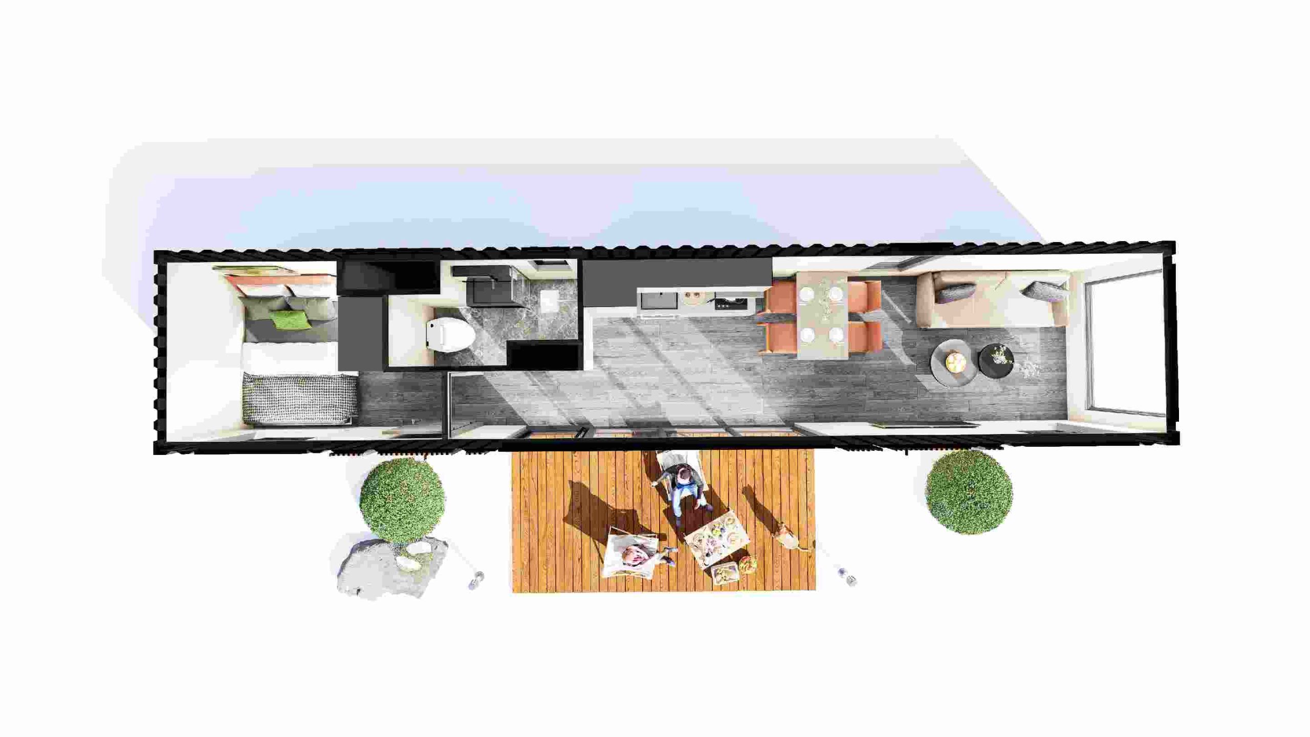 shipping container layout