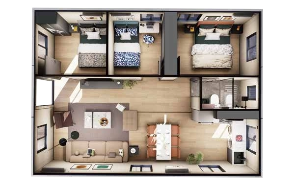 30-foot expandable container house layout