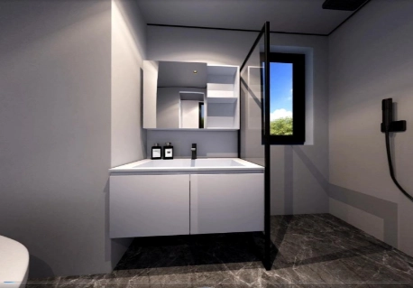 40-foot sea container house bathroom